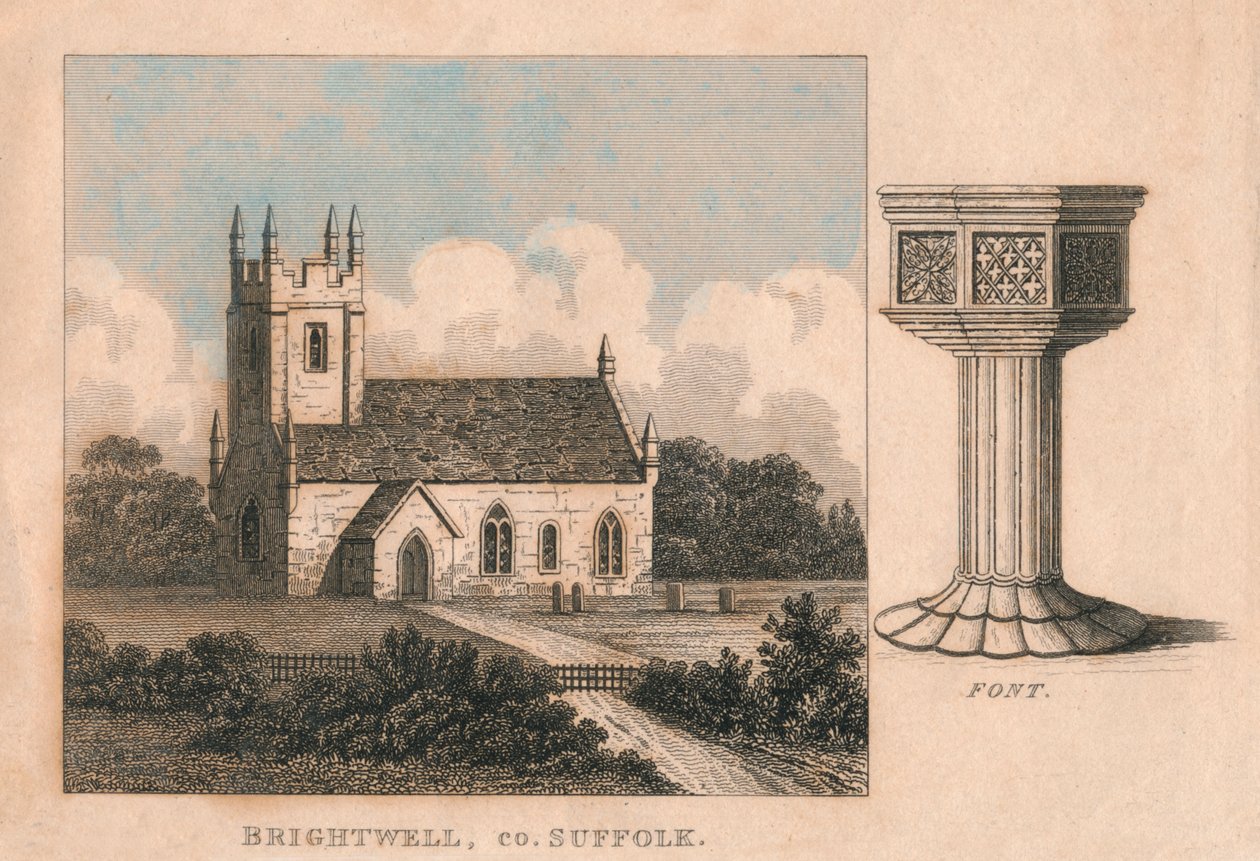 Kirken St John the Baptist, Brightwell, Suffolk, 1800-tallet av Unbekannt