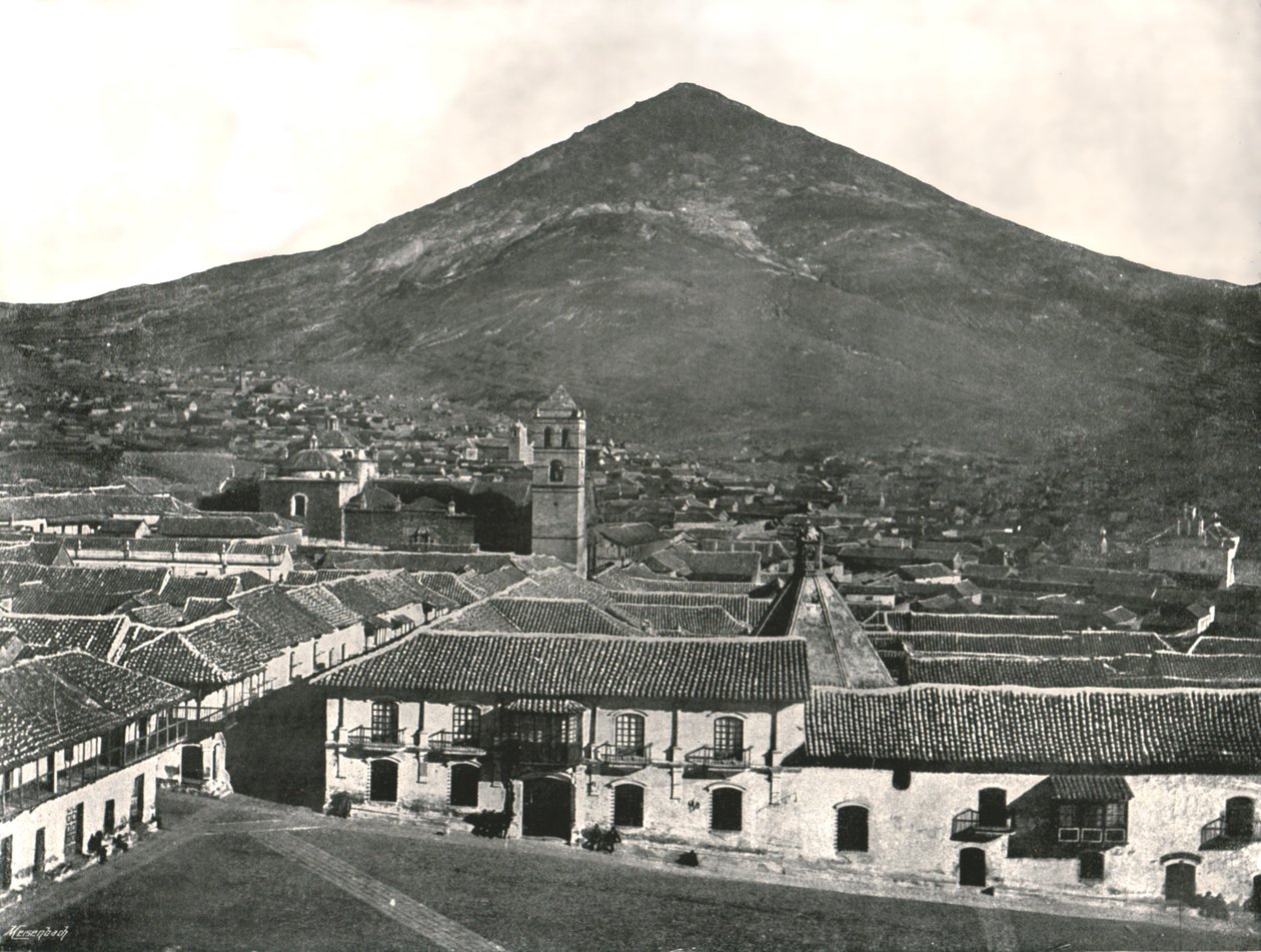 Byen og fjellet, Potosi, Bolivia, 1895. av Unbekannt