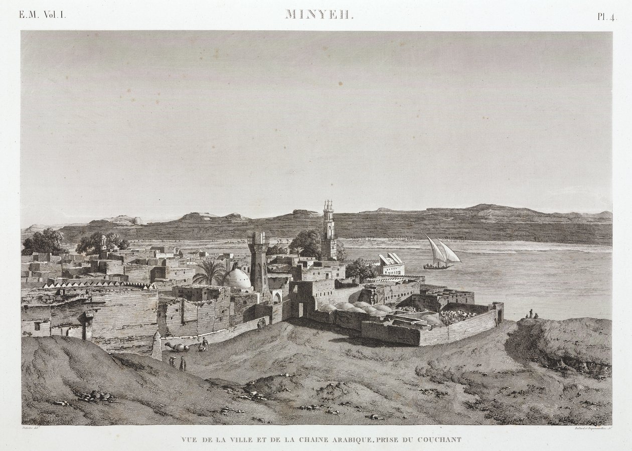 Byen Al Minya og Nilen, Egypt av Unbekannt