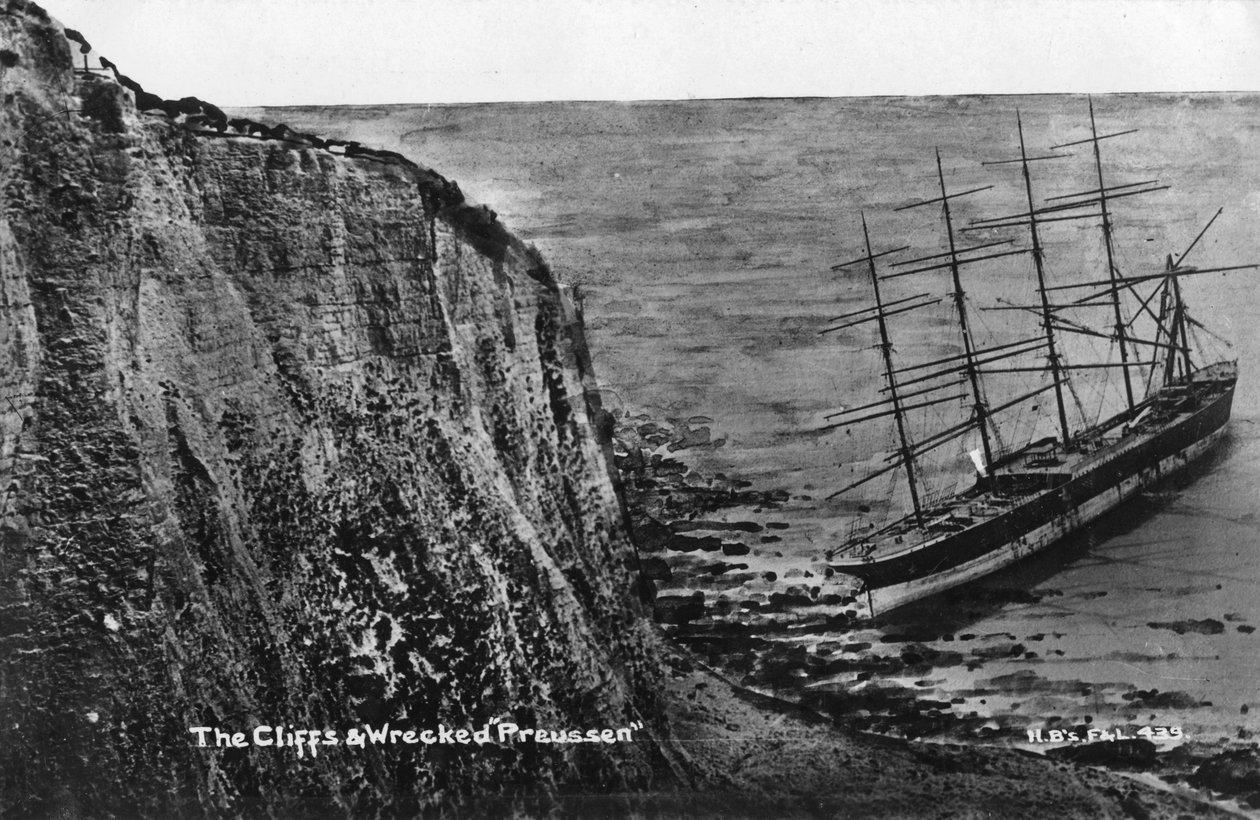 Klippene og vraket Preussen, Dover, 1900-tallet av Unbekannt