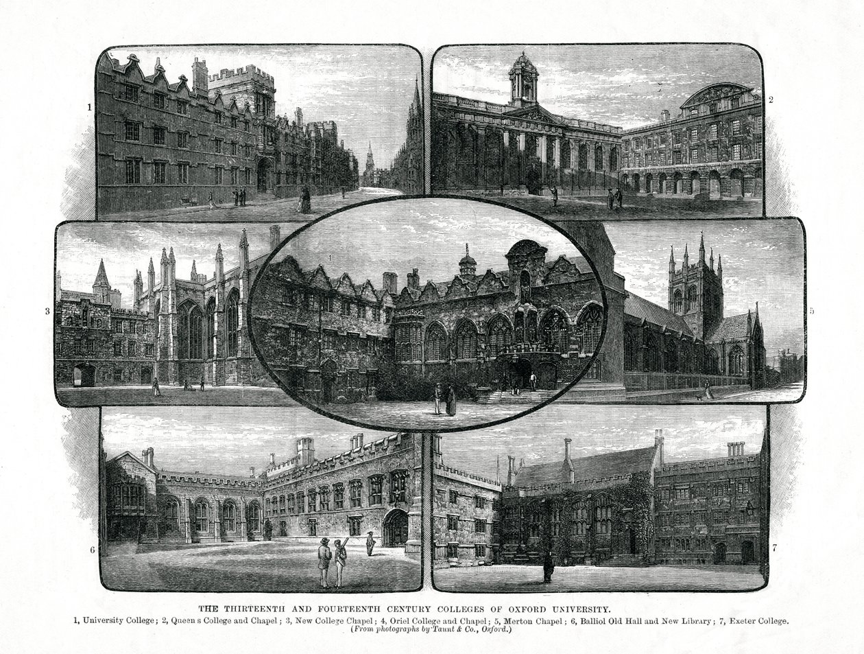 Høyskolene ved University of Oxford, 1895 av Unbekannt