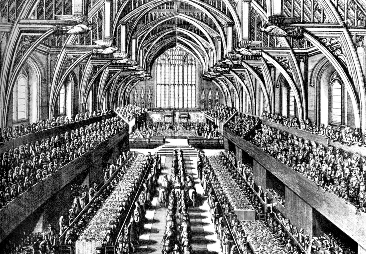Kroningsseremonien til James II i Westminster Hall, London, 1685 c1905 av Unbekannt