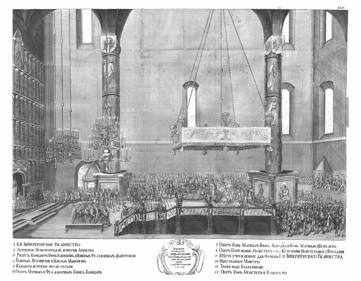 Kroningen av Anna Ioannovna 30. april 1730, 1730 av Unbekannt