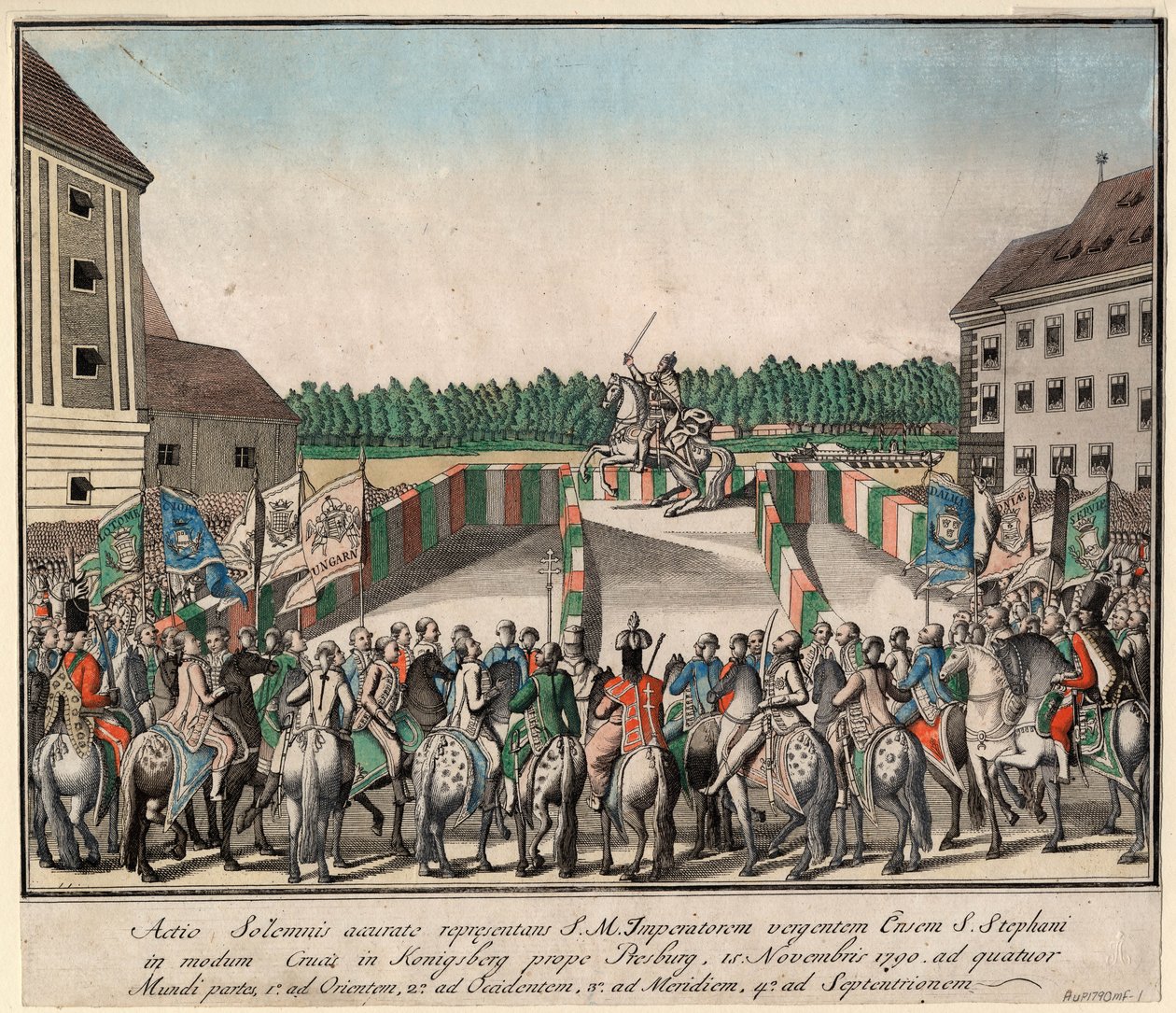 Kroningen av keiser Leopold II som konge av Ungarn i Pressburg 15. november 1790, 1790. av Unbekannt