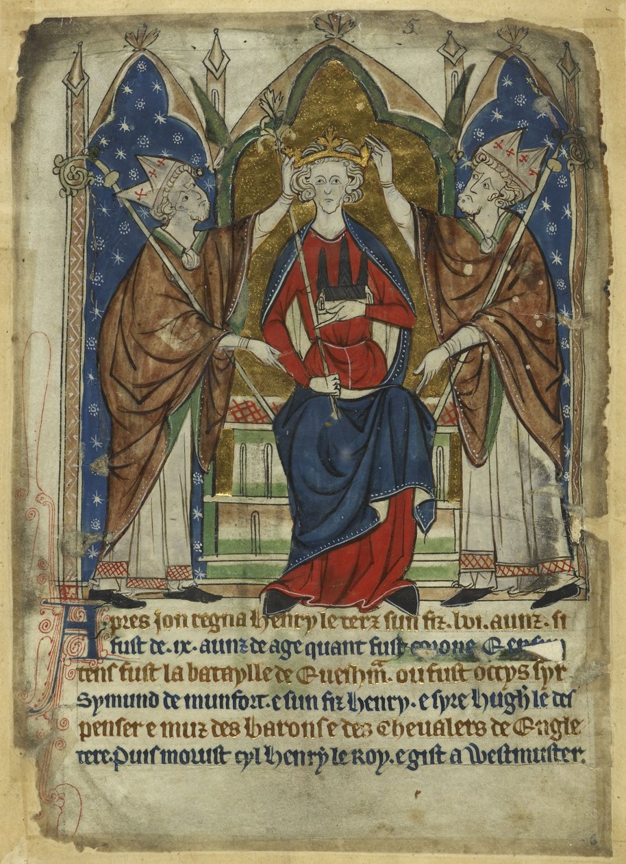 Kroningen av kong Henry III, 1200-tallet av Unbekannt