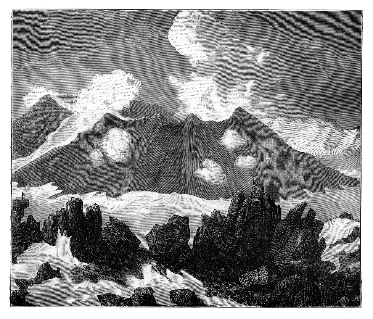 Krateret til vulkanen Hekla, Island, c1890 av Unbekannt