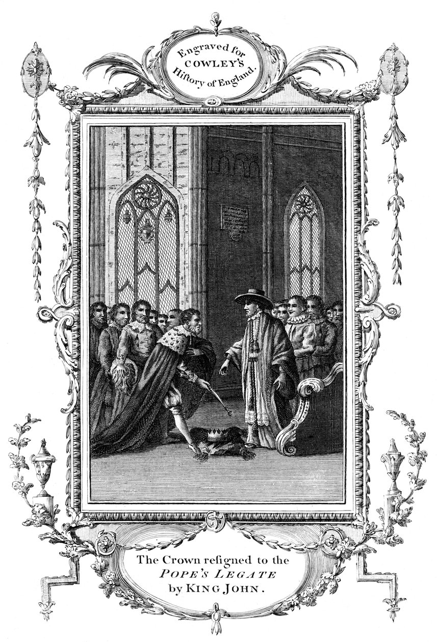 Kronen gikk av til pavens legat av kong Johannes 1167-1216, 1213 av Unbekannt