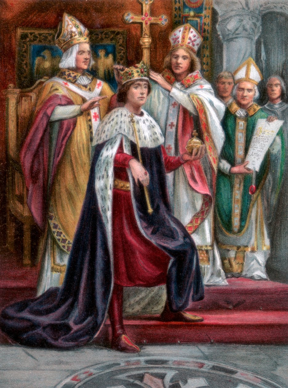 Kroningen av Edward I, Westminster, 19. august 1274, 1902 av Unbekannt