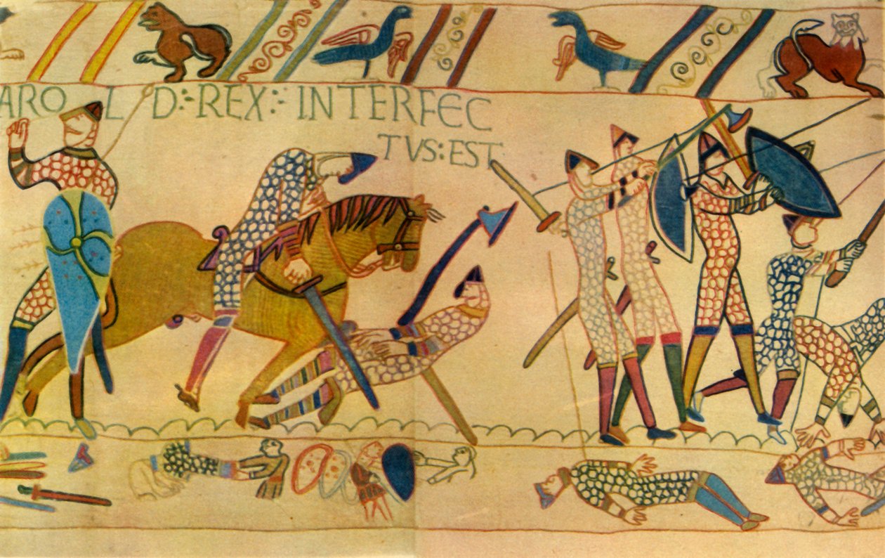 Harolds død i slaget ved Hastings, 1066, 1944. av Unbekannt