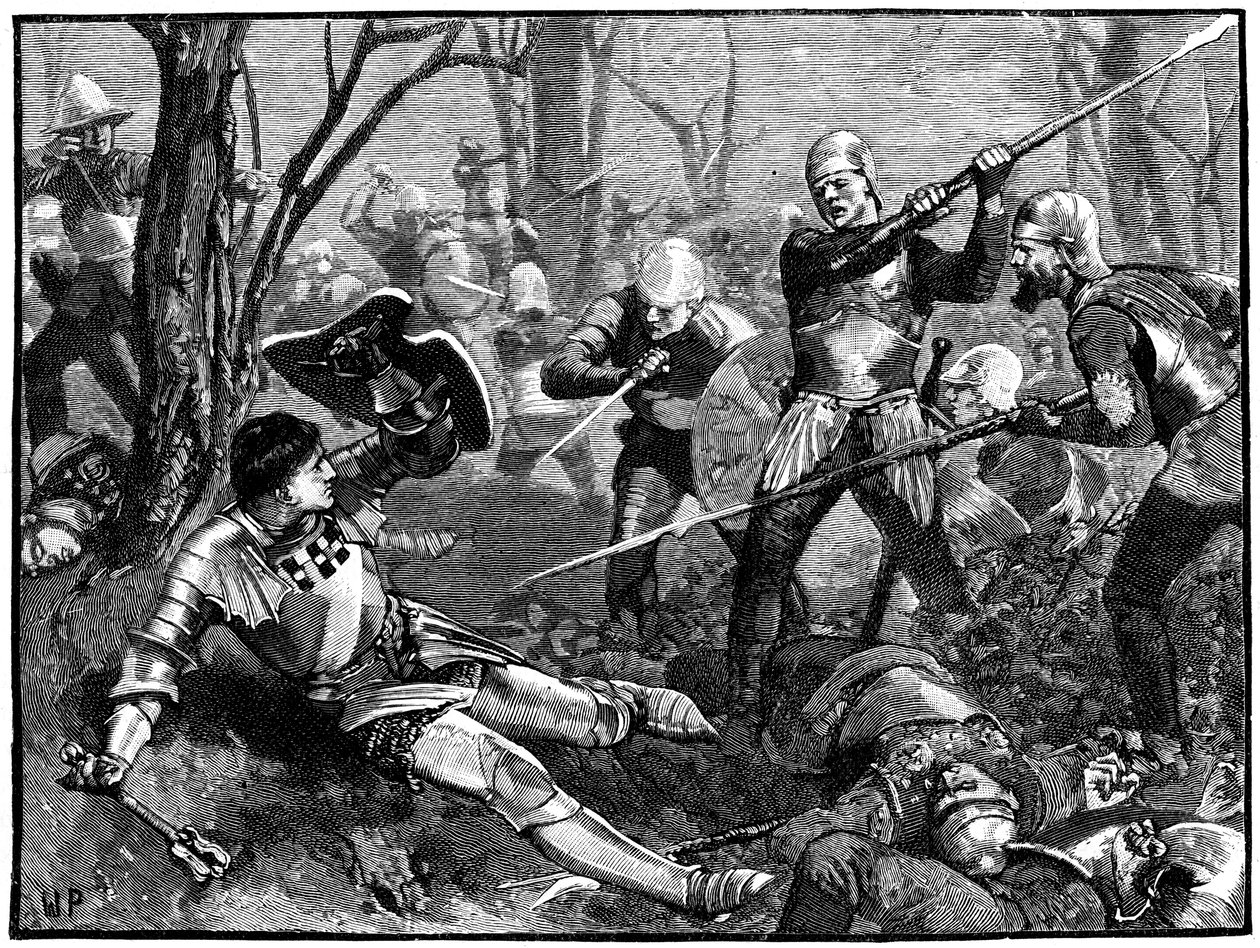 Warwick the Kingmakers død, 1471 c1880 av Unbekannt