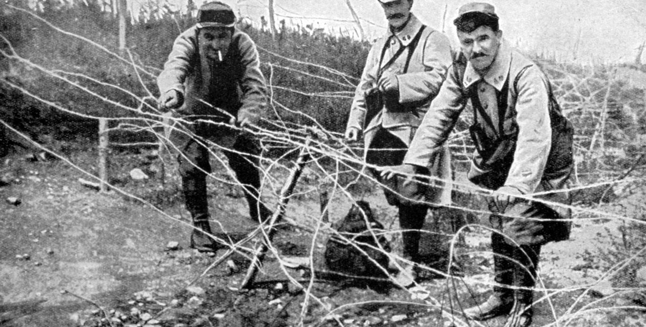 Forsvaret til Carency, Frankrike, 1915 av Unbekannt