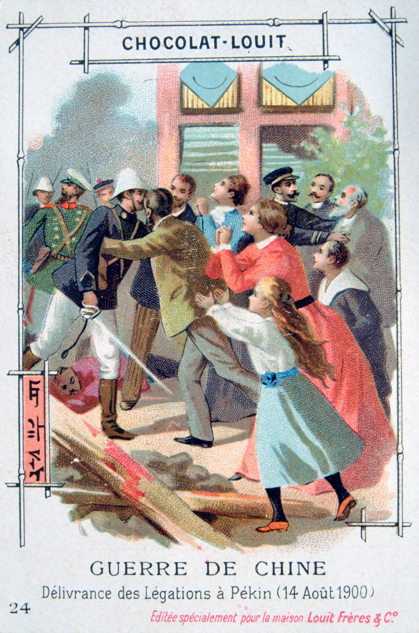 Utfrielsen av den diplomatiske staben i Peking, Kina, Boxer Rebellion, 14. august 1900 av Unbekannt