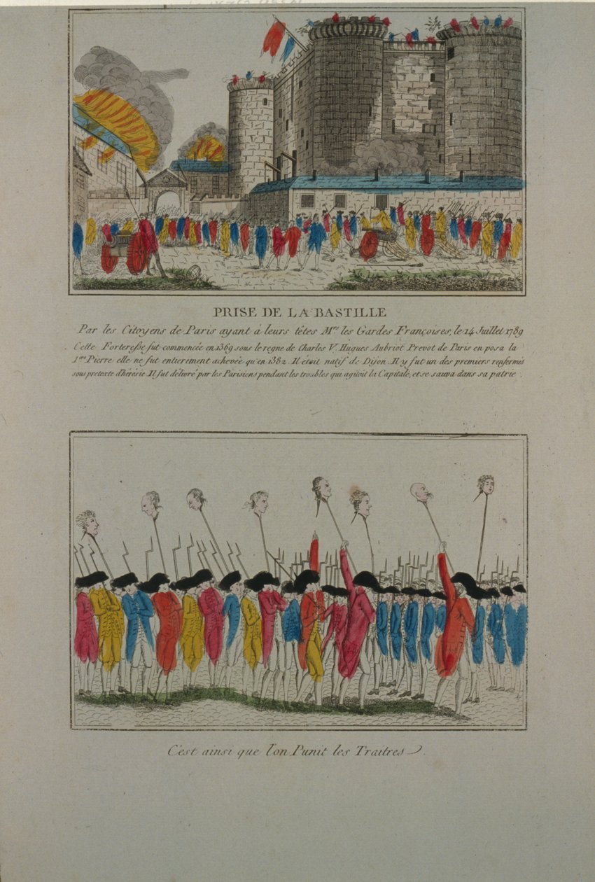 Rivingen av Bastillen, 14. juli 1789, 1789 av Unbekannt