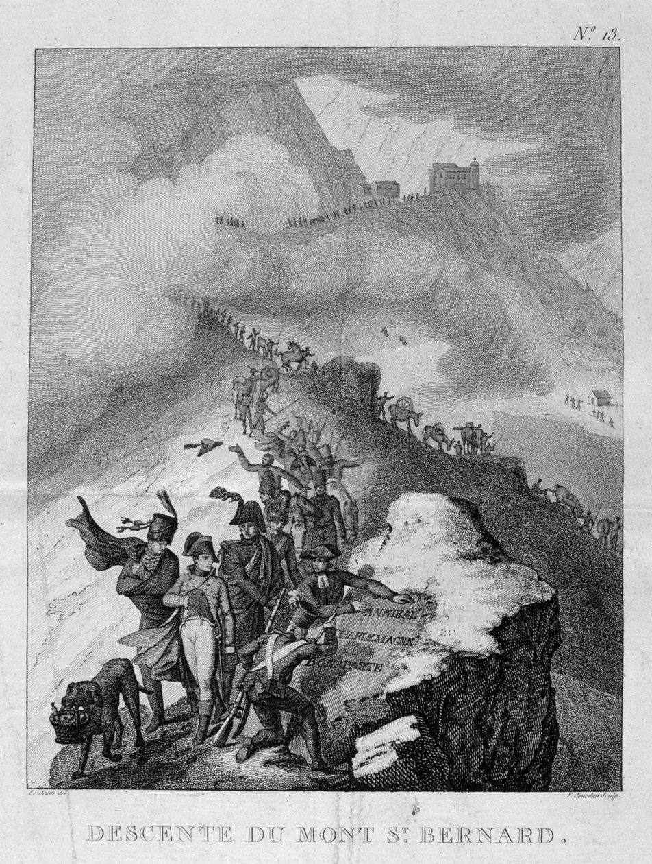 Nedstigningen av Mount St Bernard, 1800 av Unbekannt