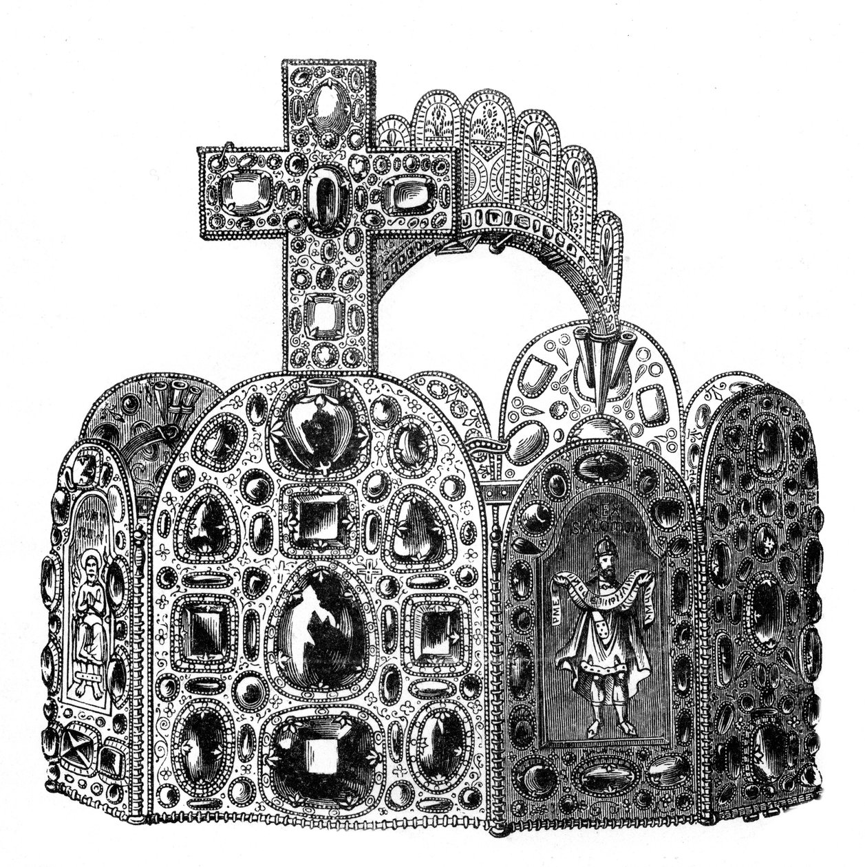 Karl den Stores diadem, c8. århundre, 1870 av Unbekannt