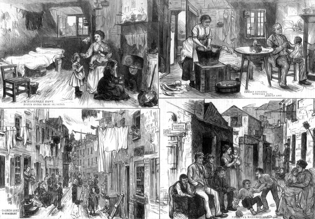 De fattiges boliger i London, 1875 av Unbekannt