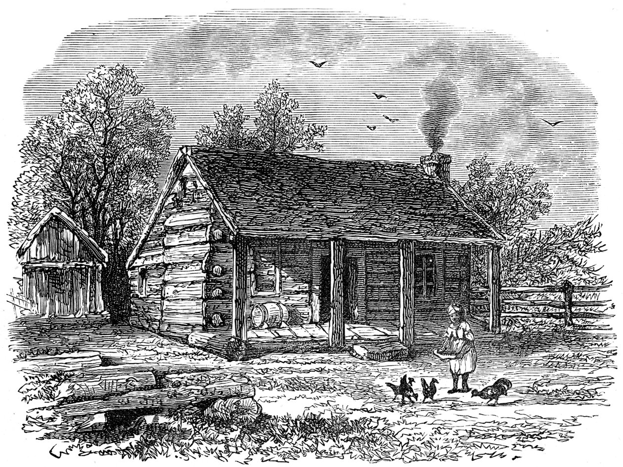 Det tidlige hjemmet til Abraham Lincoln, Gentryville, Indiana, 1800-tallet av Unbekannt