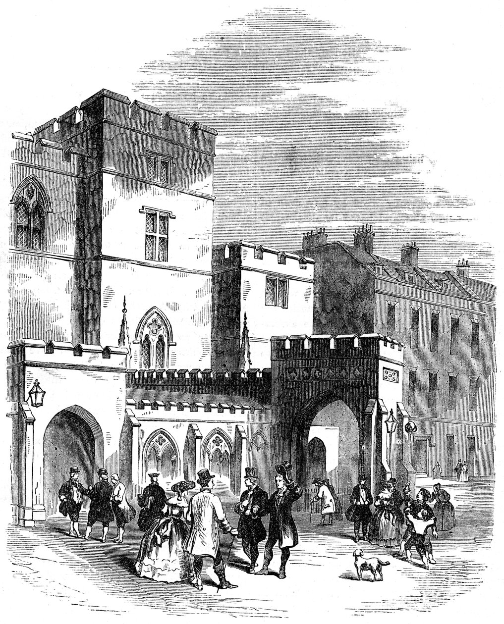 Inngangen til det gamle House of Lords, 1700-tallet 1800-tallet av Unbekannt
