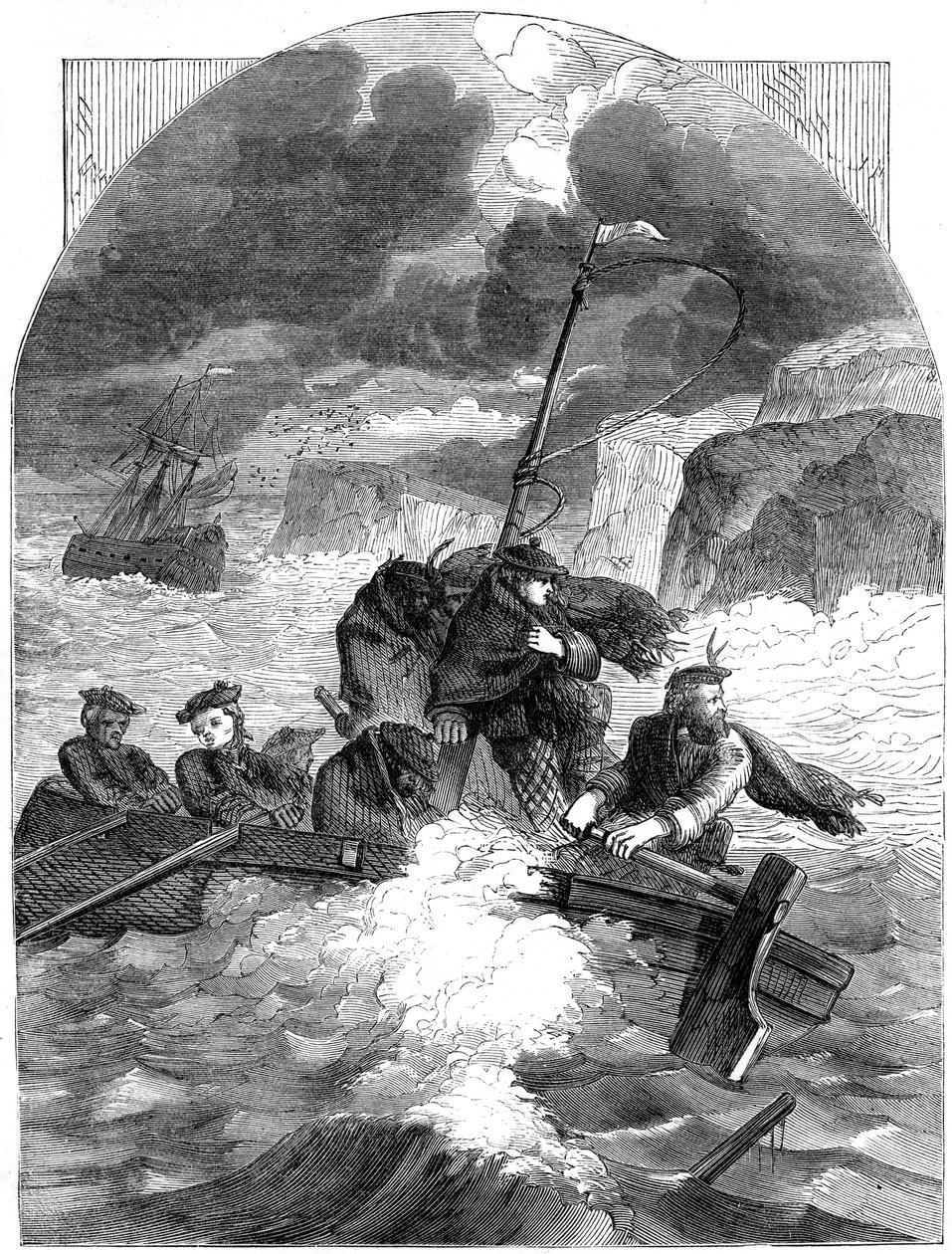 The escape of the Young Pretender, 1700-tallet 1800-tallet av Unbekannt