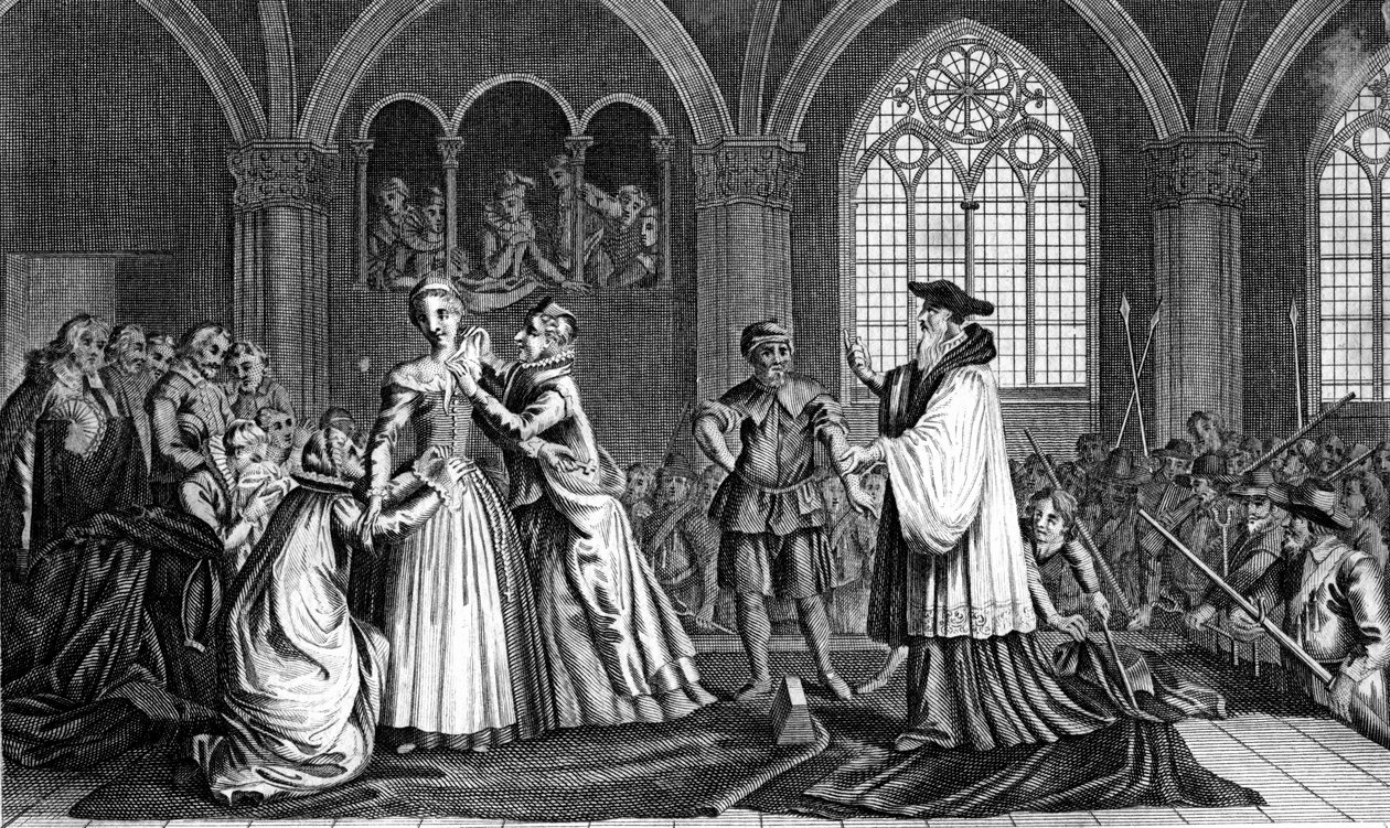 Henrettelsen av Mary, Queen of Scots, 1587, 1700-tallet av Unbekannt