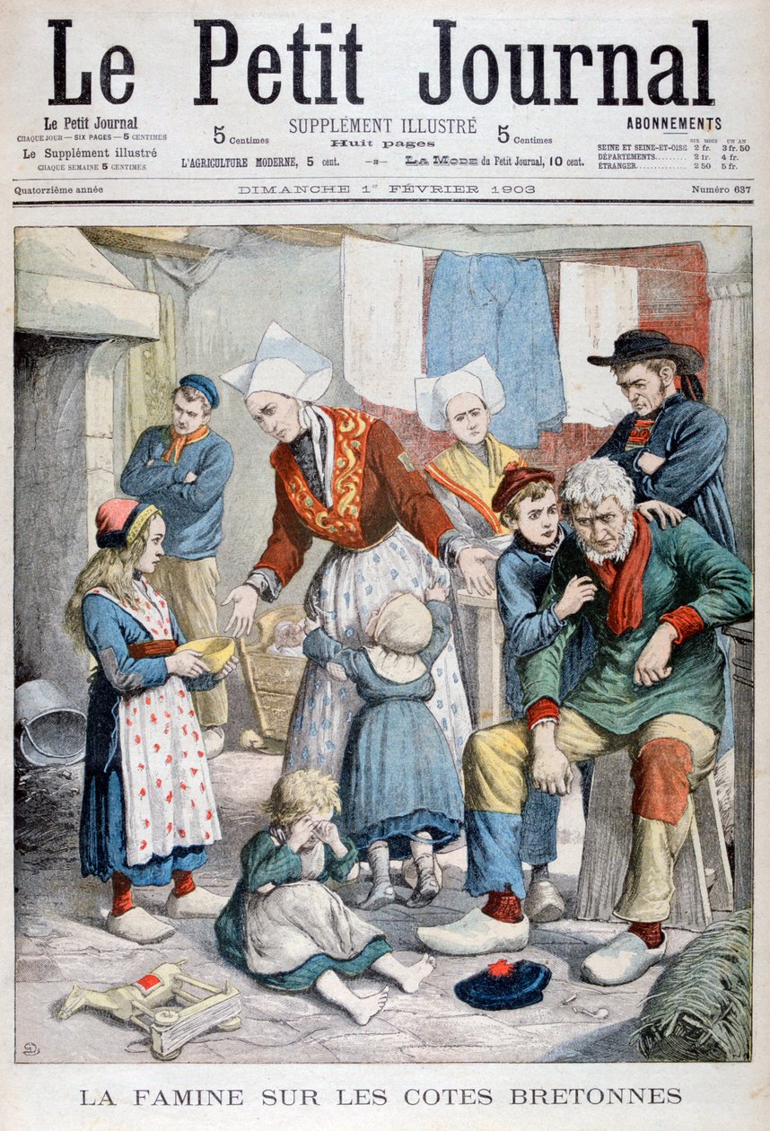 Hungersnøden til de bretonske fiskerne, 1903 av Unbekannt