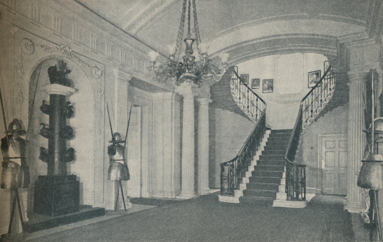Den fine trappehallen i First Lords-residensen ved Admiralitetet, 1937 av Unbekannt