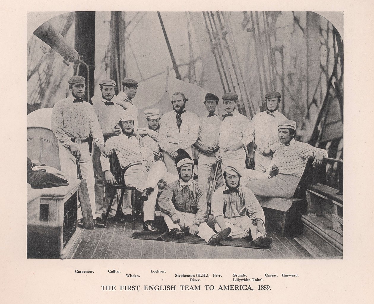 Det første engelske cricketlaget som turnerte Amerika, 1859 1912 av Unbekannt