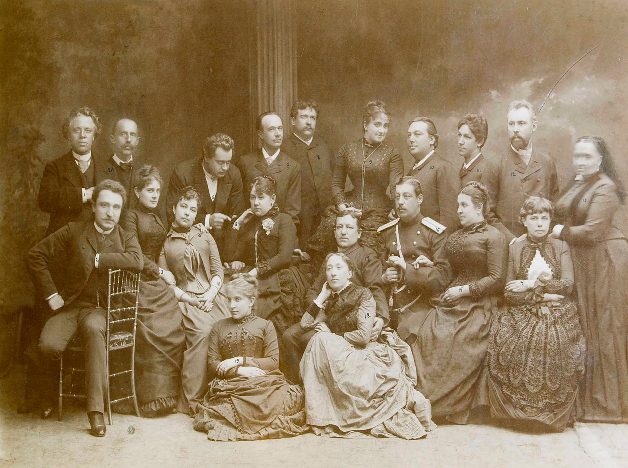Den første dramatiske teatergruppen i Warszawa, 1866 av Unbekannt