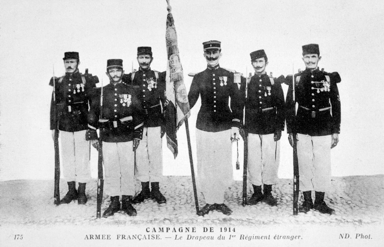 Flagget til 1. regiment av den franske fremmedlegionen, 1914 av Unbekannt