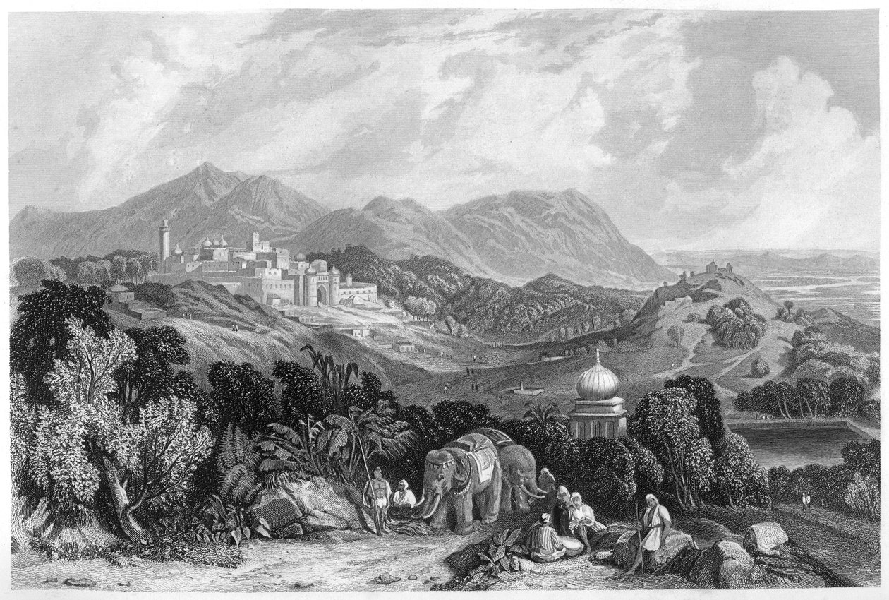 Festningen Nahan i herredømmet Oude, India, c1860 av Unbekannt