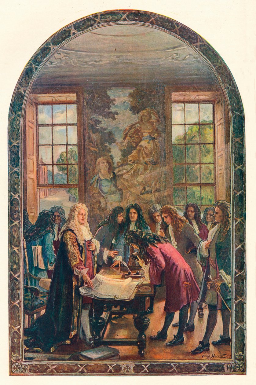 Grunnleggelsen av Bank of England, 1694 1905. av Unbekannt