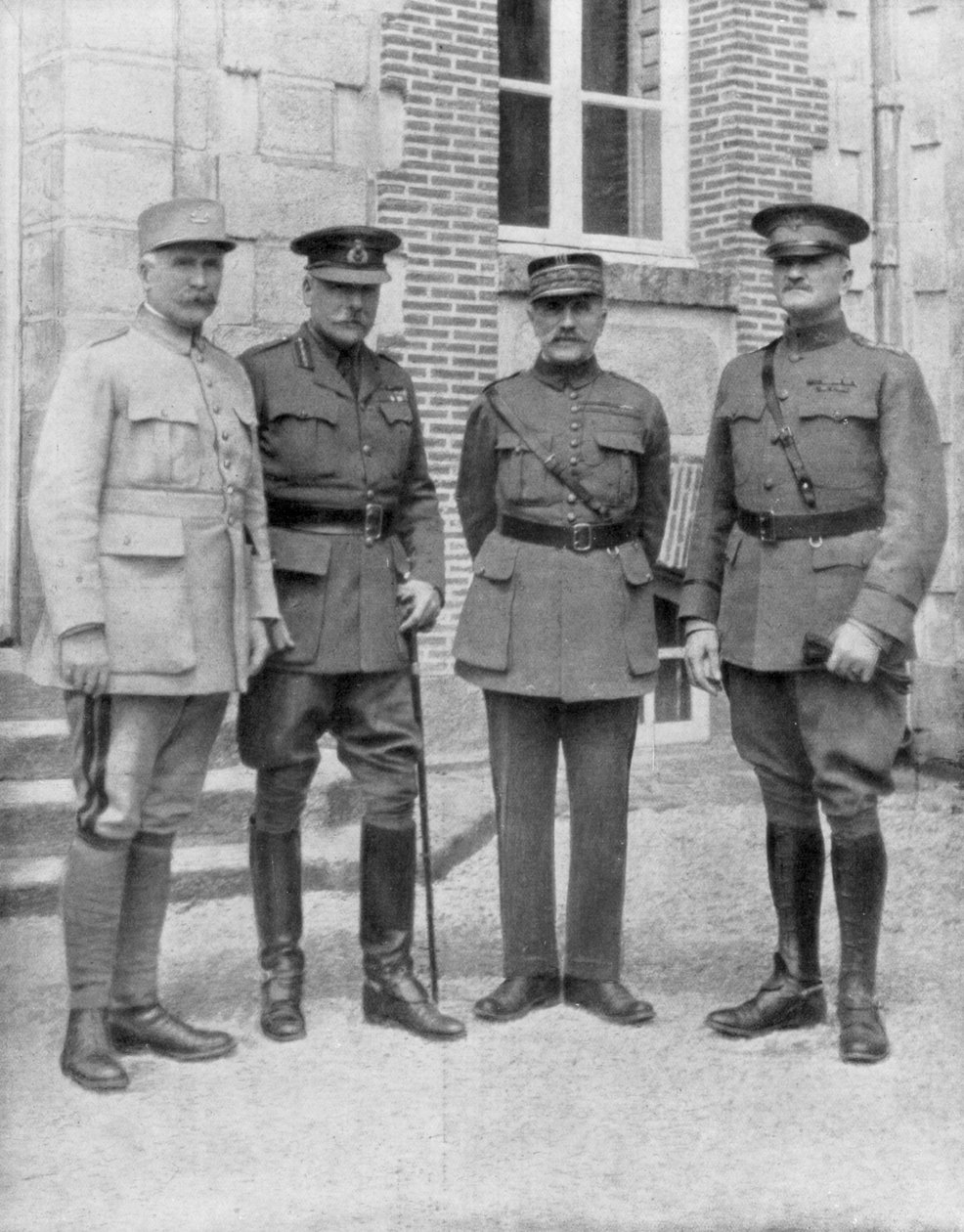 De fire allierte befalene, Chateau Bombon, Frankrike, 1918 av Unbekannt