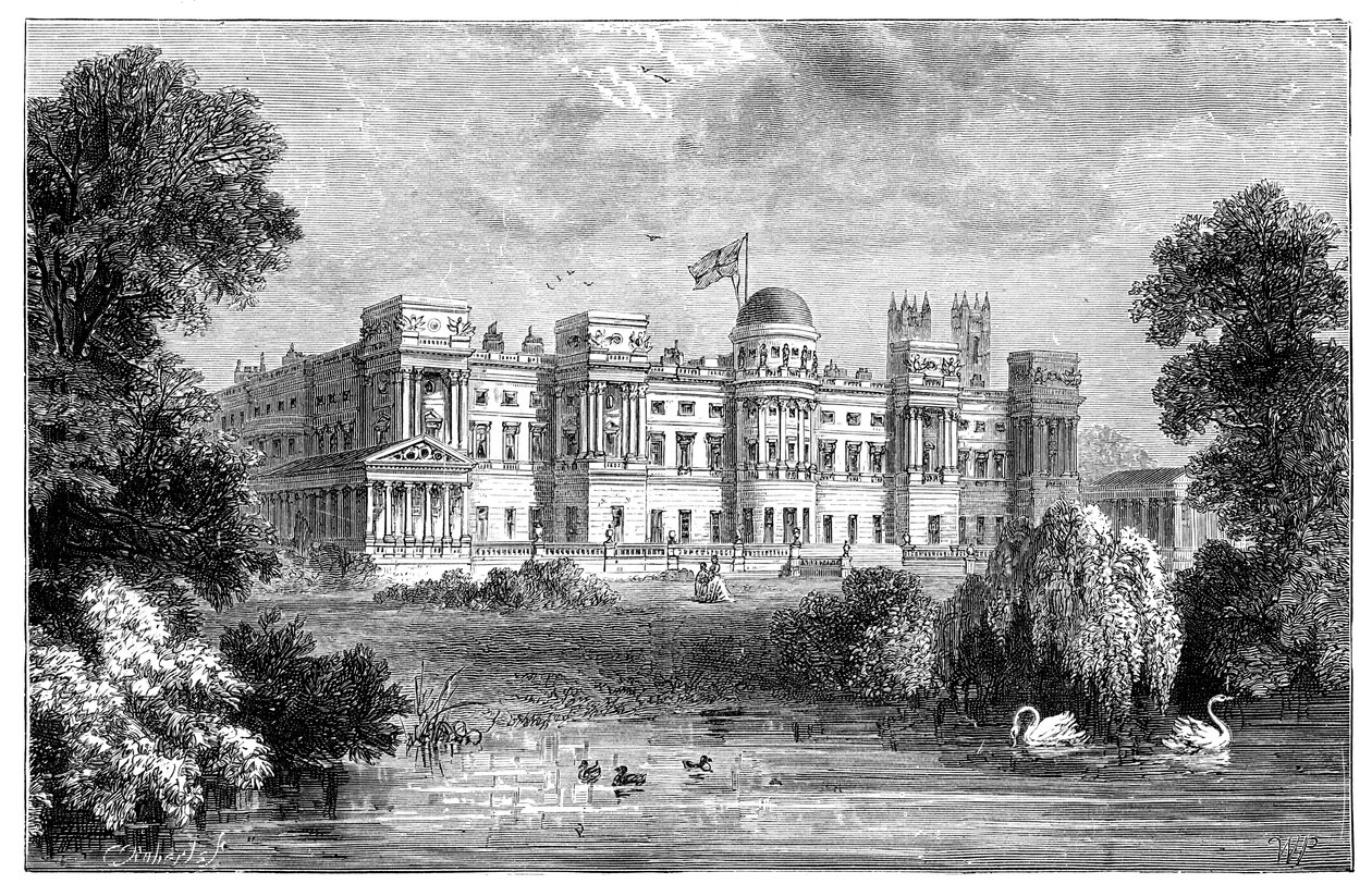 Forhagen til Buckingham Palace, London, 1900 av Unbekannt