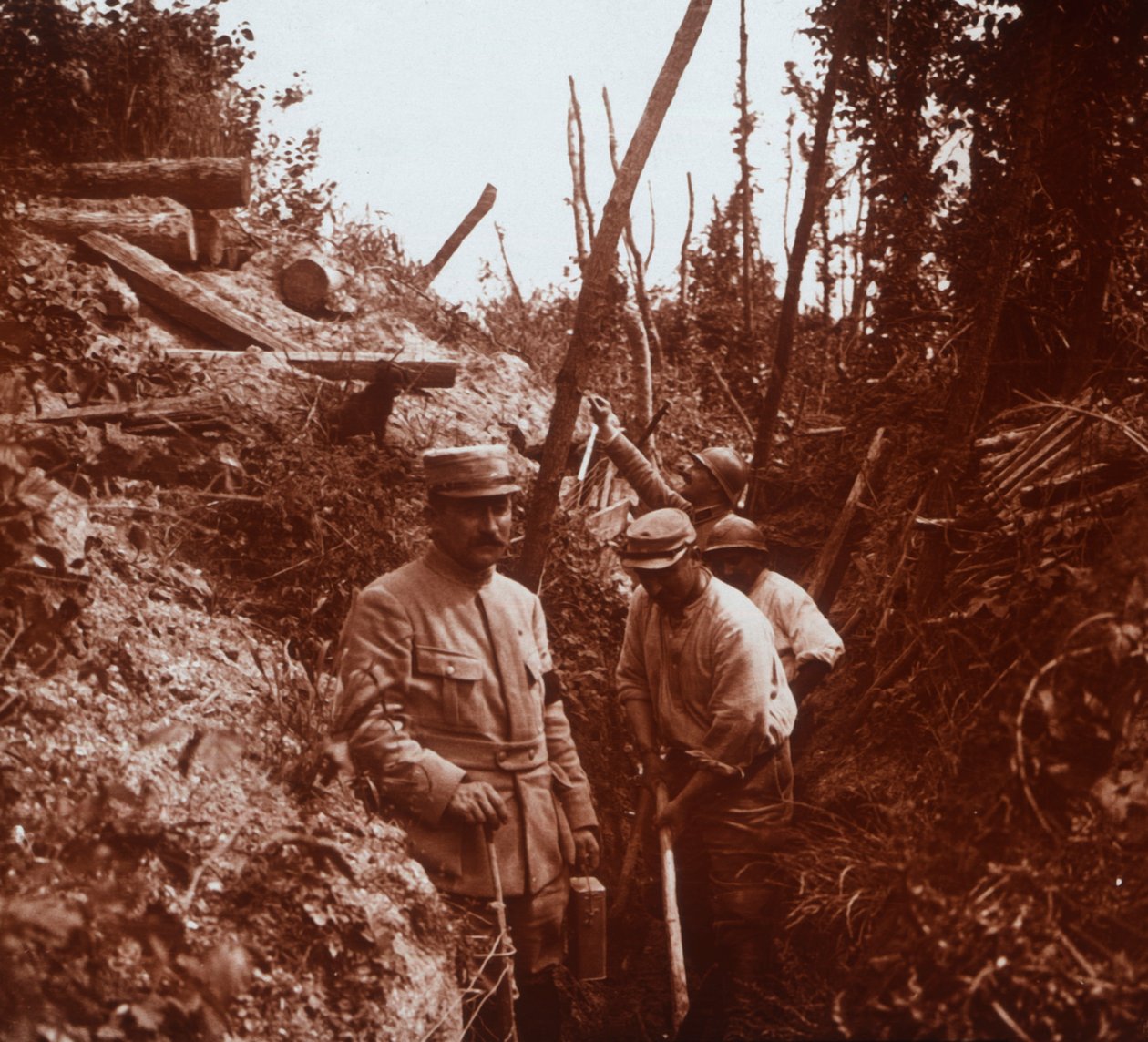 Frontlinjen, Soissons, Nord-Frankrike, c1914-c1918 av Unbekannt