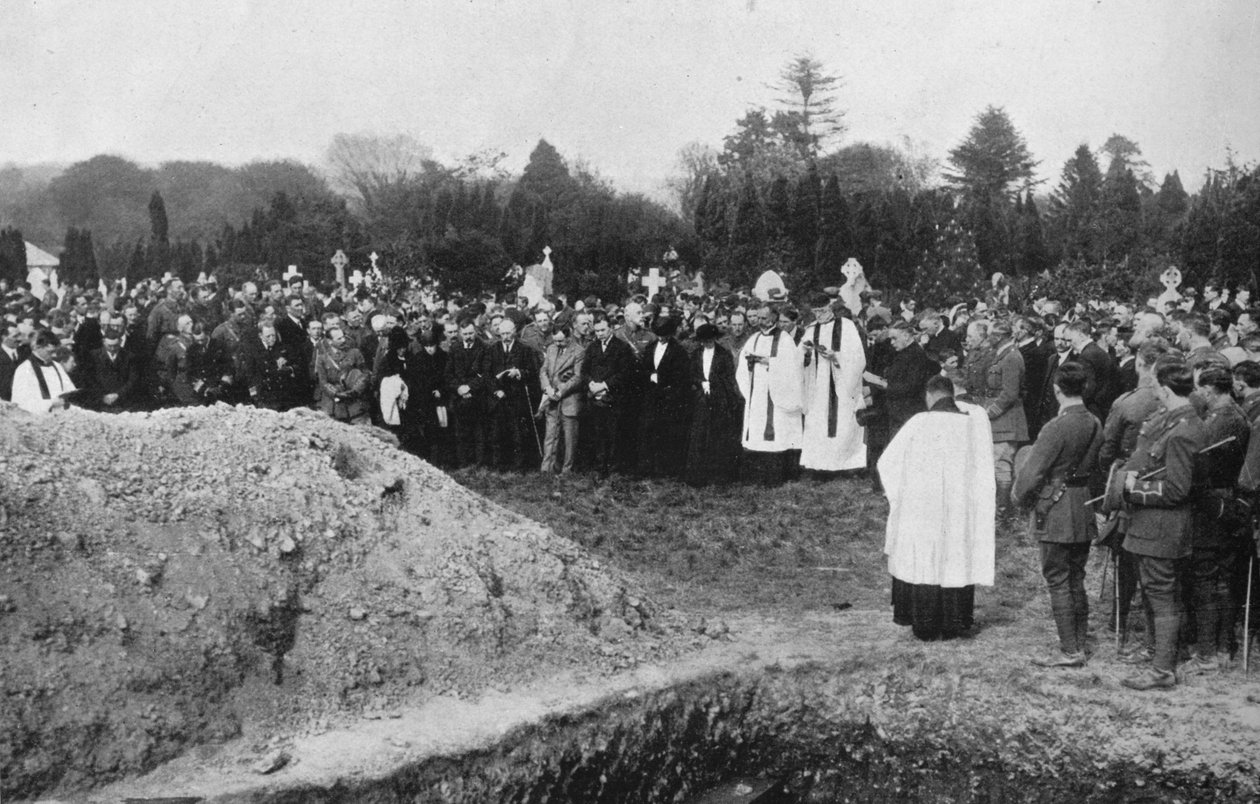 Begravelsen til noen av Lusitania-ofrene i Queenstown, 1915 av Unbekannt