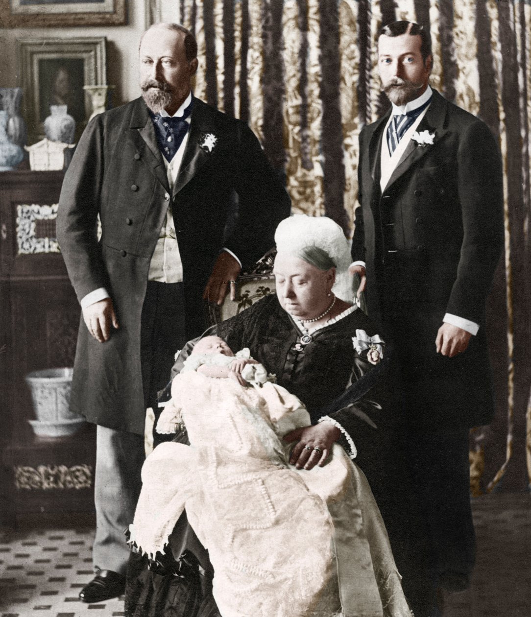 Den fremtidige kong Edward VIIIs dåpsdag, 16. juli 1894 av Unbekannt