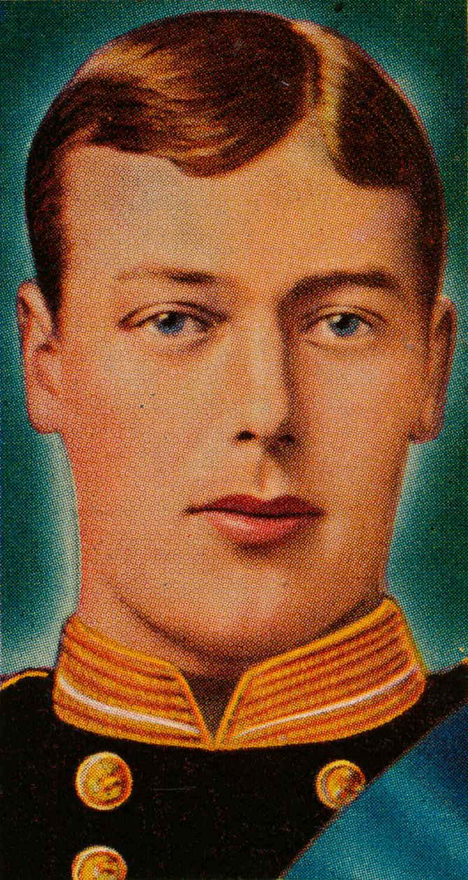 Den fremtidige kong George V da han var underløytnant i Royal Navy, ca 1880-tallet 1935 av Unbekannt