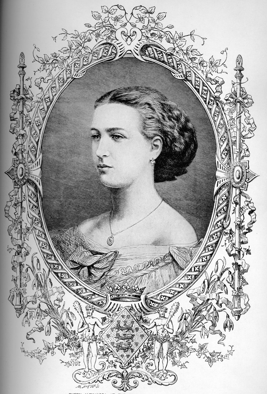 Den fremtidige dronning Alexandra på tidspunktet for hennes ekteskap, c1863 1910 av Unbekannt