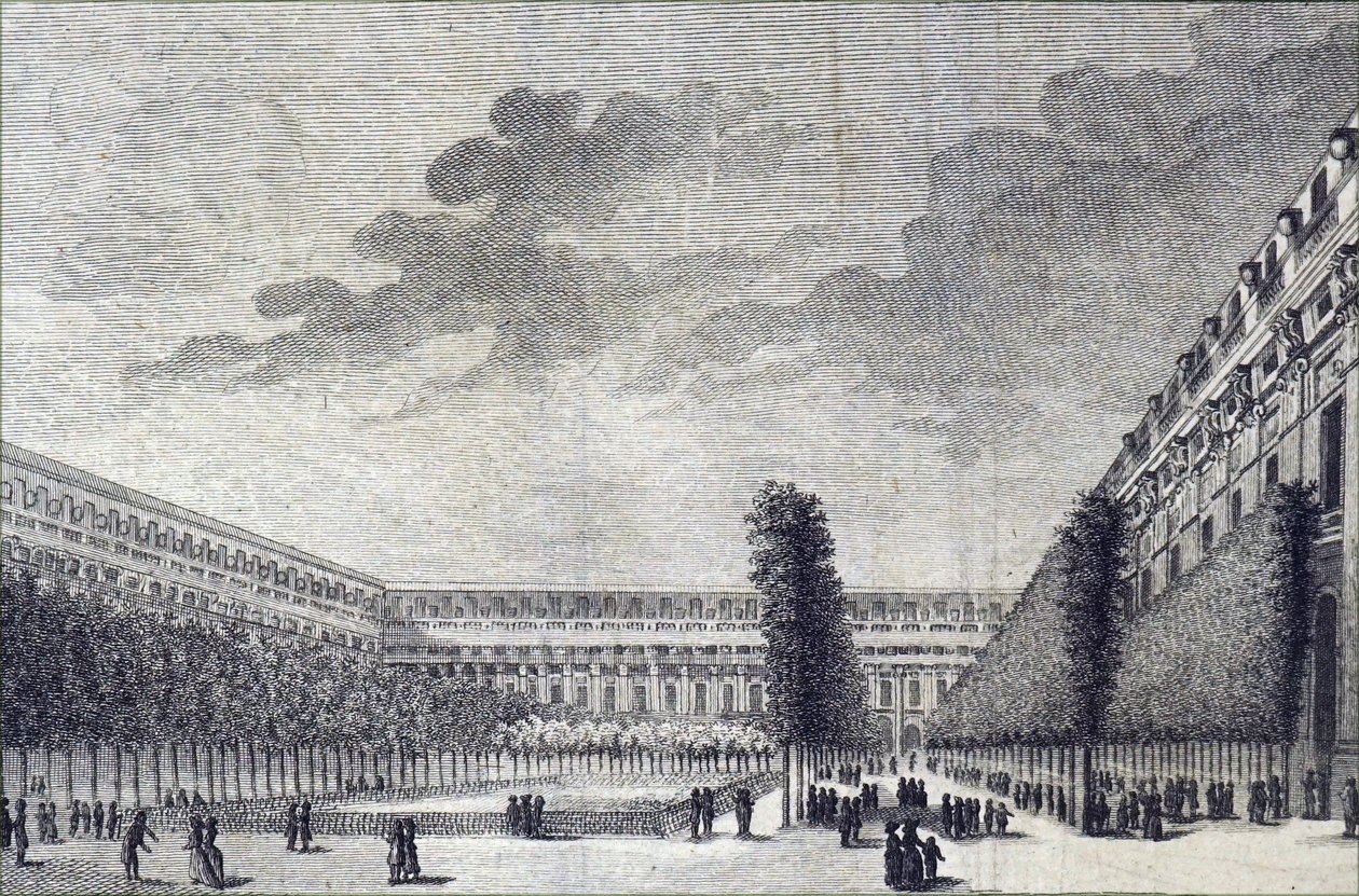 Hagene til Palais Royal i Paris. av Unbekannt