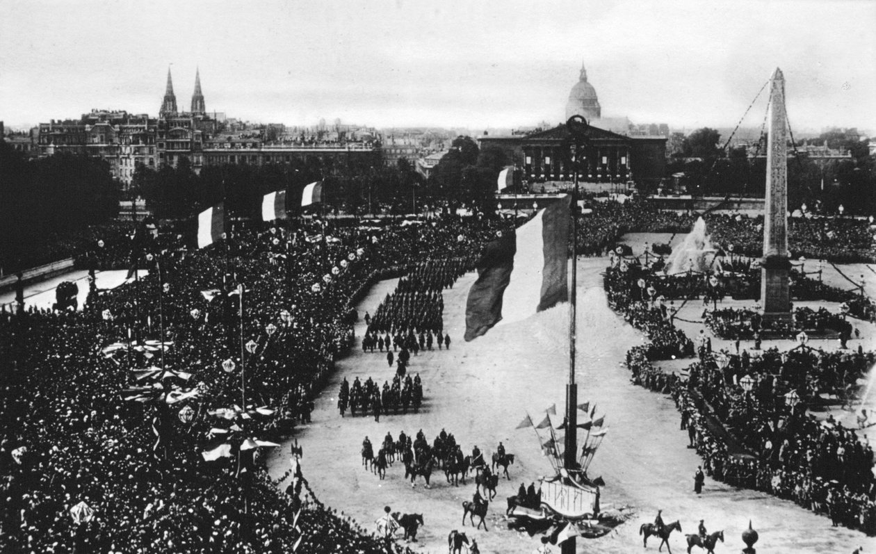 Den store seiersparaden, Paris, Frankrike, 14. juli 1919 av Unbekannt