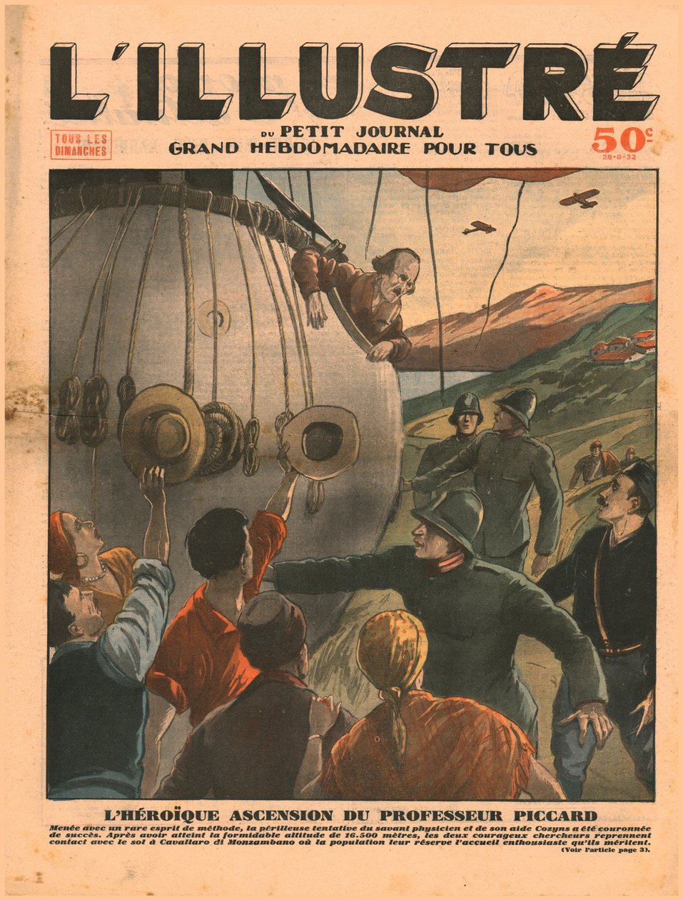 Professor Piccards heroiske oppstigning, 1932. av Unbekannt