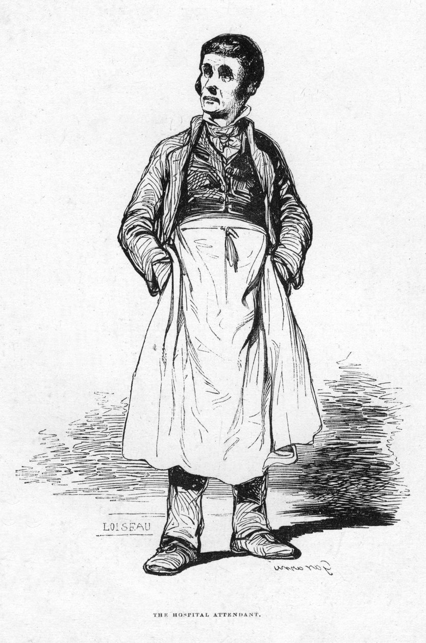 Sykehusbetjenten, 1800-tallet av Unbekannt