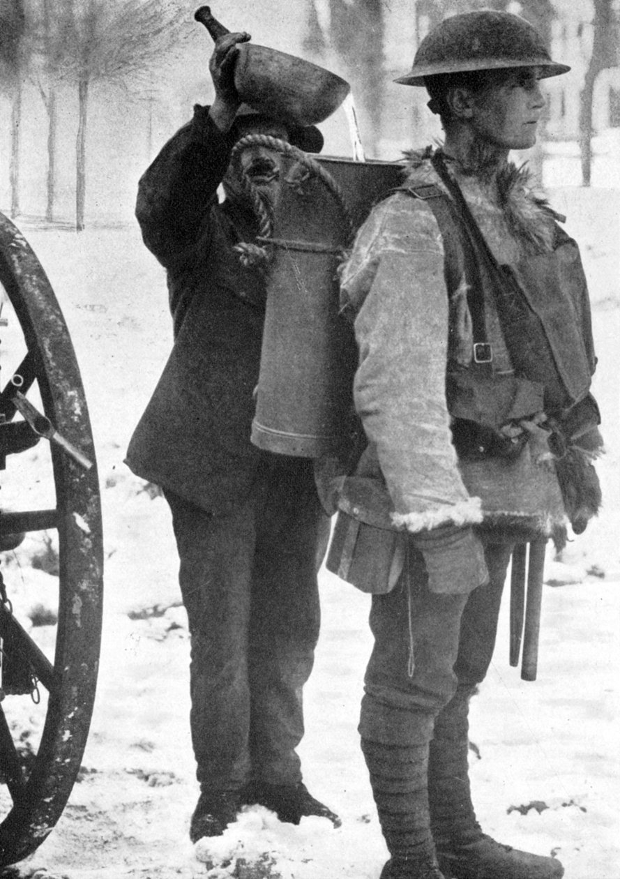 Den varme suppemannen ved fronten, første verdenskrig, 1916, c1920 av Unbekannt