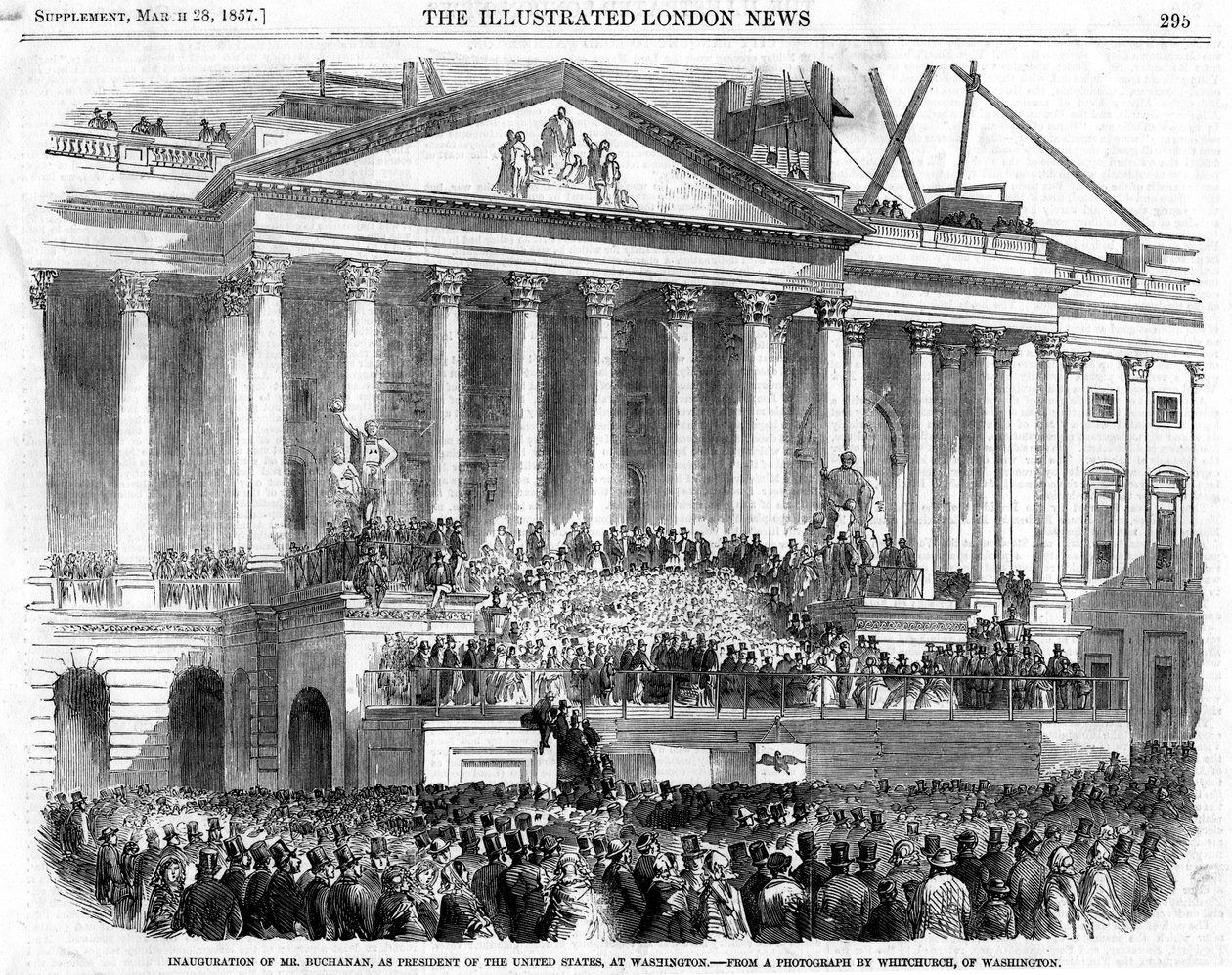 Innsettelsen av James Buchanan som president, Washington, 1857 av Unbekannt