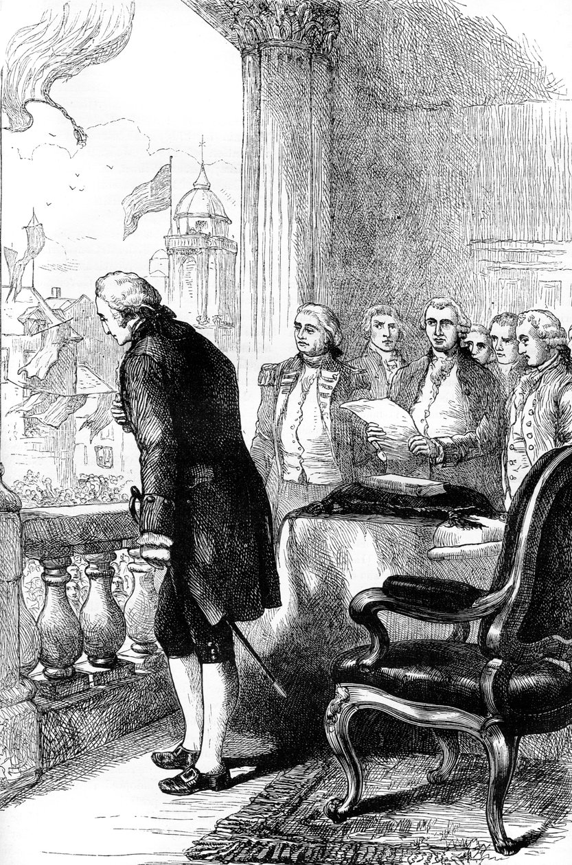 Installasjonen av George Washington som president i USA, 1789 c1880 av Unbekannt
