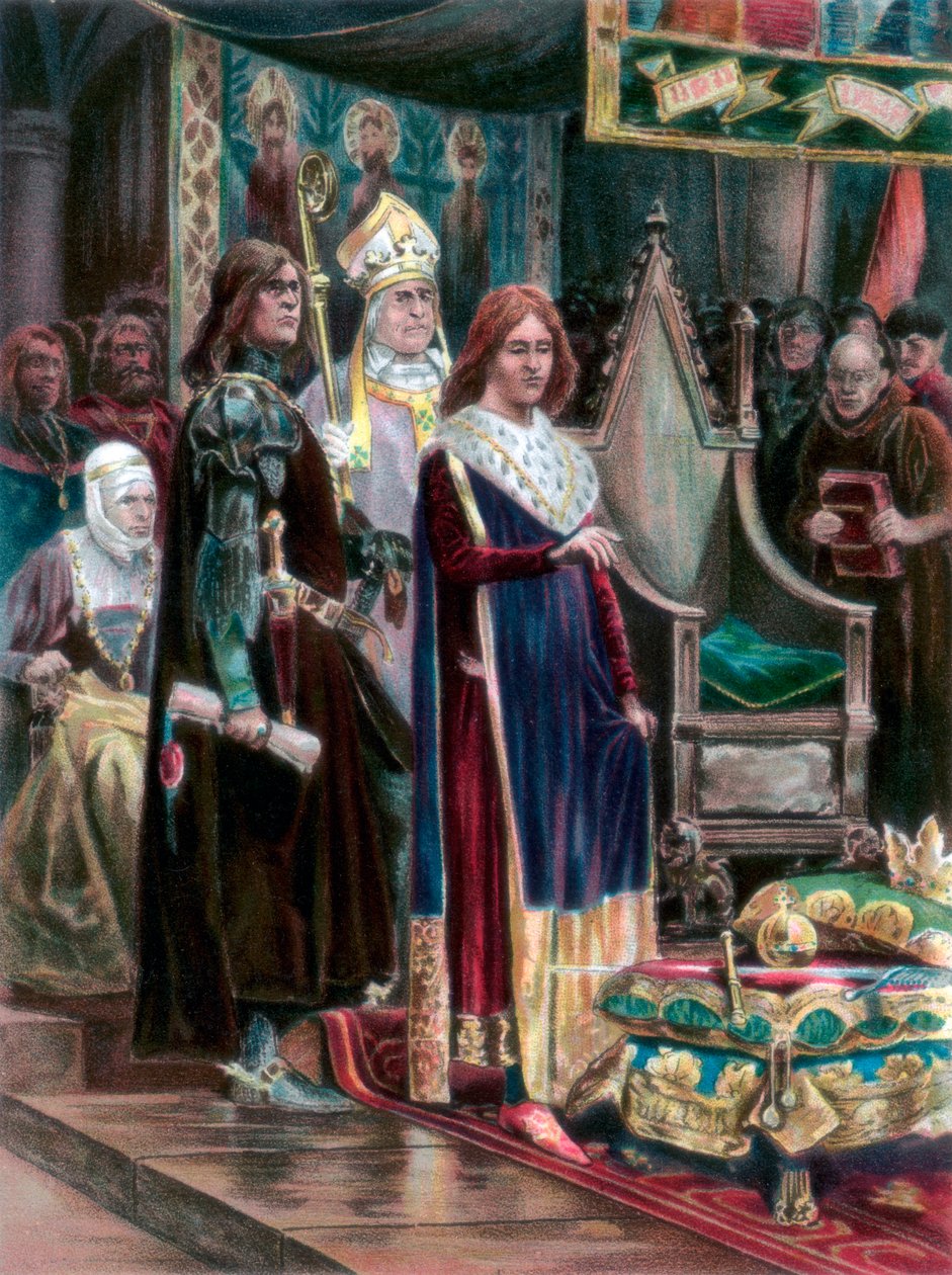Investituren av Edward III med Pallium, Westminster, Candlemas Day, 1327, 1902 av Unbekannt