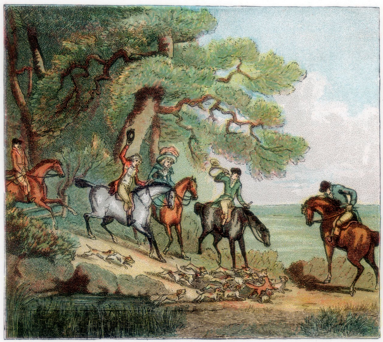 Drapet, revejakt, 1787 1890 av Unbekannt