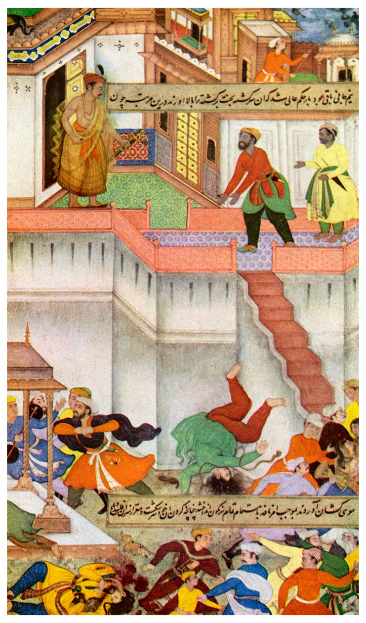 Drapet på Adham Khan av Akbar, ca 1600 1956 av Unbekannt