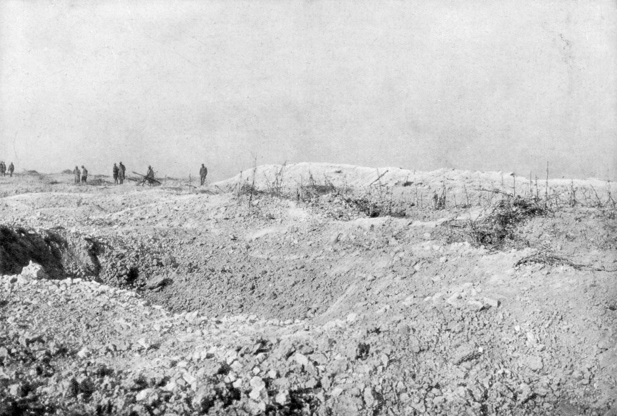 Landskapet i Mort-Homme, Verdun, Frankrike, første verdenskrig, 1917 av Unbekannt