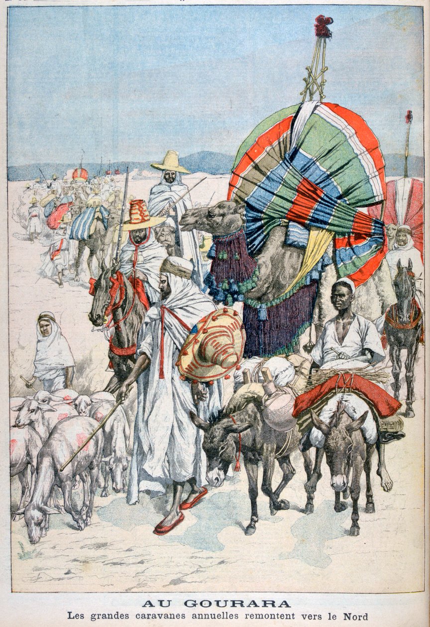 De store årlige karavanene på vei nordover, Gourara, Algerie, 1903 av Unbekannt